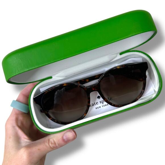 Kate Spade New Dark Havana Eliza O86LA Brown Gradient Polarized Oval Sunglasses - Picture 11 of 12